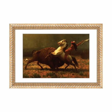 The Last of the Buffalo, c.1888  by Albert Bierstadt (16"H x 24"W x 1"D)