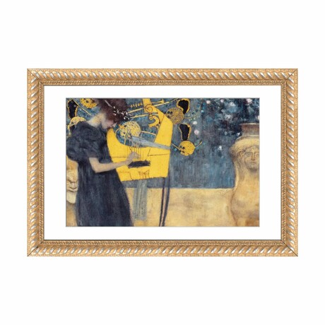 Musik I 1895 by Gustav Klimt (16"H x 24"W x 1"D)