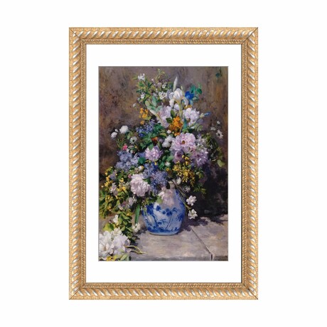 Spring Bouque (grande Vaso Di Fiori) by Pierre-Auguste Renoir (24"H x 16"W x 1"D)