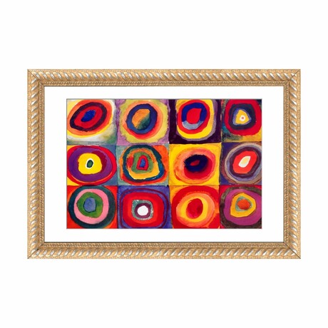 Squares with Concentric Circles by Wassily Kandinsky (16"H x 24"W x 1"D)
