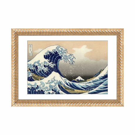 The Great Wave at Kanagawa, 1829 by Katsushika Hokusai (16"H x 24"W x 1"D)