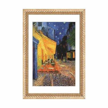 The Cafe Terrace on the Place du Forum (Café Terrace at Night), 1888 by Vincent van Gogh (24"H x 16"W x 1"D)