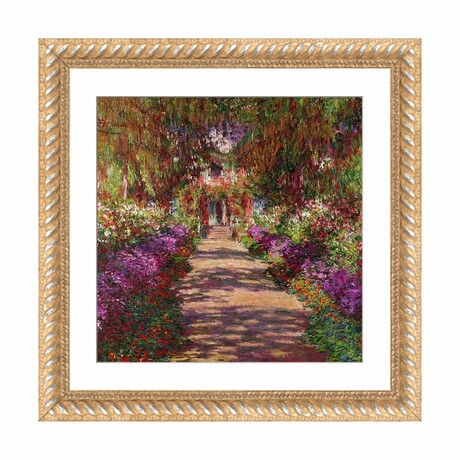 A Pathway in Monet's Garden, Giverny, 1902 by Claude Monet (16"H x 16"W x 1"D)