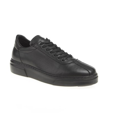 Leather Sports Sneakers // Black + Black (Euro: 39)