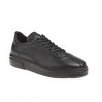 Leather Sports Sneakers // Black + Black (Euro: 41)