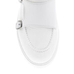 Leather Crocodile Slip On Sneakers // White (Euro: 43)