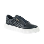 Leather Chesterfield Floater Sneakers // Navy Blue (Euro: 43)