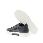 Special Design Crocodile Detail Sneakersl // Navy Blue (Euro: 44)