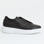 Leather Zippered Sneakers // Black (Euro: 44)