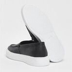 Leather Slip On Sneakers // Black (Euro: 42)