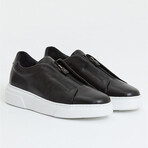 Leather Zippered Sneakers // Black (Euro: 43)