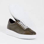 Leather Sports Sneakers // Khaki (Euro: 43)