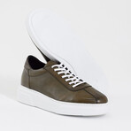 Leather Sports Sneakers // Khaki (Euro: 44)