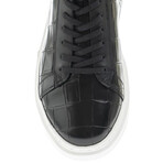 Special Design Crocodile Detail Sneakers // Black (Euro: 40)