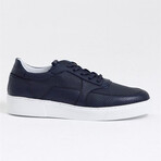 Leather Eva Sole Sports Shoes // Navy Blue (Euro: 39)