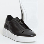 Leather Zippered Sneakers // Black (Euro: 42)