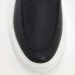 Leather Slip On Sneakers // Black (Euro: 39)