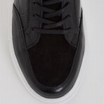 Leather Crocodile Detail Sports Sneakers // Black (Euro: 44)