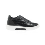 Special Design Crocodile Detail Sneakers // Black (Euro: 41)