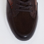 Leather Crocodile Detail Sports Sneakers // Brown (Euro: 40)
