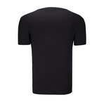 Set of 2 V-Neck T-Shirts // Burgundy + Black (S)