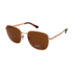 Persol // Men's PO2497S 114233 Round Sunglasses // Gold + Brown Lenses