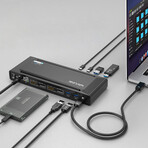 WAVLINK 15-in-1 Thunderbolt Docking Station Support Quad 4K@60Hz(DP/HDMI) Monitors