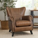 Harrison Top Grain Leather Wing Chair