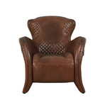 Aspen Top Grain Leather Wing Chair