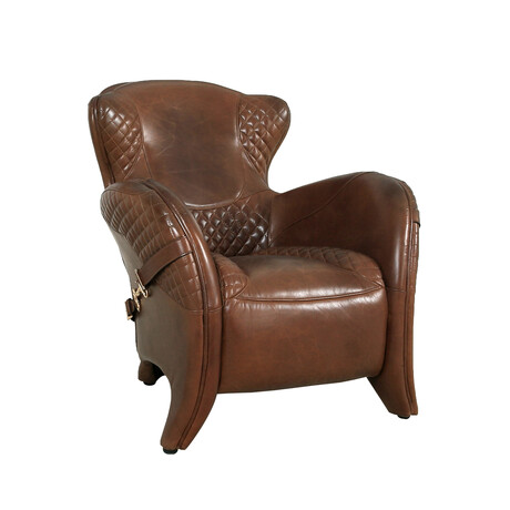 Aspen Top Grain Leather Wing Chair