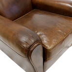 Palermo Top Grain Leather Wing Chair