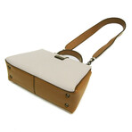 Bottega Veneta // Leather Piazza Handbag // Brown + Light Beige + Off-White // Pre-Owned