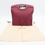 Loewe // Leather Clutch Handbag // Bordeaux // Pre-Owned