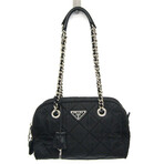 Prada // Nylon + Leather Quilting Bag // Black // Pre-Owned