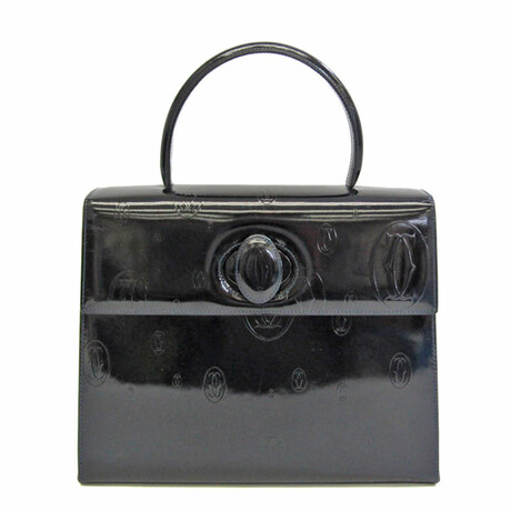 Cartier // Patent Leather Happy Birthday Handbag // Black // Pre-Owned