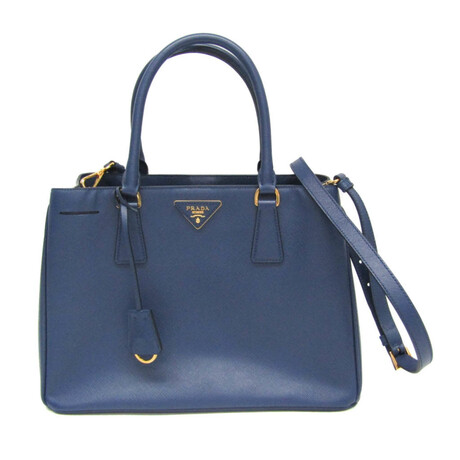 Prada // Saffiano Luxury Leather Handbag // Bluette // Pre-Owned