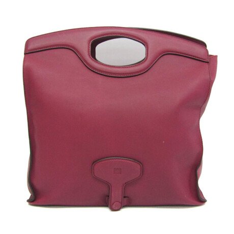 Loewe // Leather Clutch Handbag // Bordeaux // Pre-Owned
