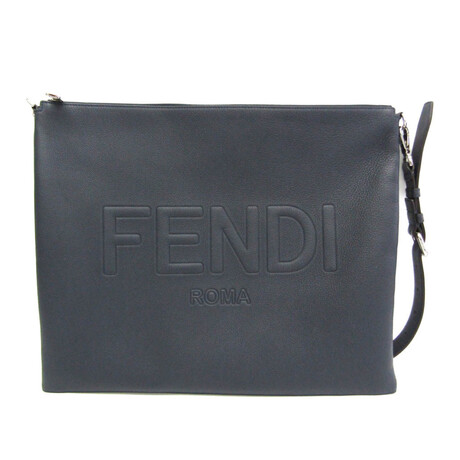 Fendi // Leather Shoulder Bag // Navy // Pre-Owned