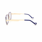 Unisex // Acetate & Metal Reading Glasses // Lenox // Blue + Rose Gold (Clear +1.00)