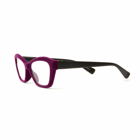 Women's // Velvet Reading Glasses // Milan Caty Eye // Purple (Clear +1.00)