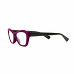 Women's //Velvet Reading Glasses // Milan Caty Eye // Purple (Clear +1.00)