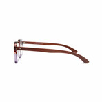 Unisex // Wood Reading Glasses // Tokyo Square // Havana + Lilac Cherry (Clear +1.00)