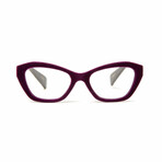 Women's //Velvet Reading Glasses // Milan Caty Eye // Purple (Clear +1.00)
