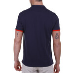 Tipped Polo // Navy Blue + Red (S)