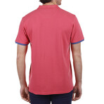 Tipped Polo // Coral + Blue (S)