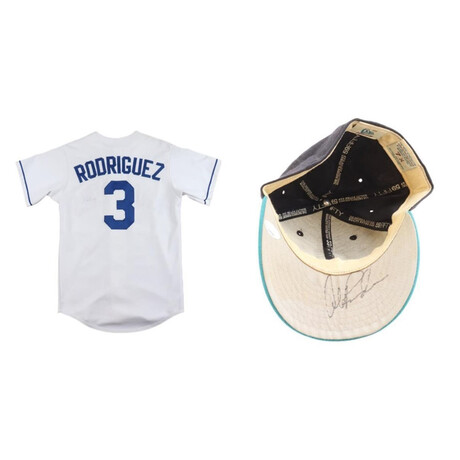 Alex Rodriguez Signed Rangers Jersey (JSA) ,Alex Rodriguez Signed Vintage Mariners Fitted Hat (JSA)