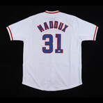 Greg Maddux Signed Cubs Jersey (JSA) ,Lee Smith Signed Cubs 11x14 Photo Inscribed "428 Saves" (Beckett)