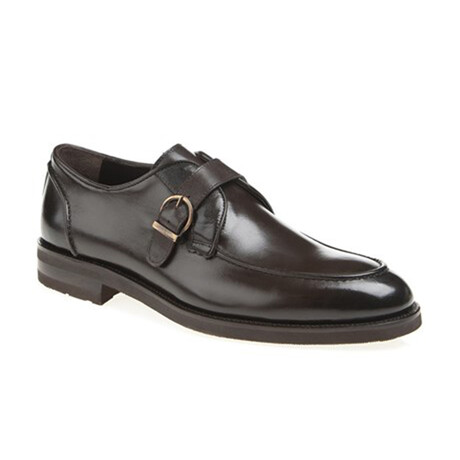 Leather Buckled Loafers // Brown (Euro: 39)