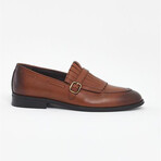 Leather Fringed Loafers // Tan (Euro: 43)
