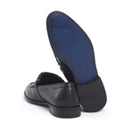 Leather Fringed Loafers // Black (Euro: 39)